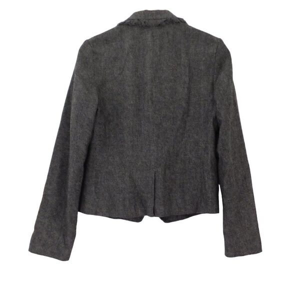 Banana Republic Womens Gray Blazer jacket Herringbone Lined Size 6, Wool Blend - Picture 5 of 6
